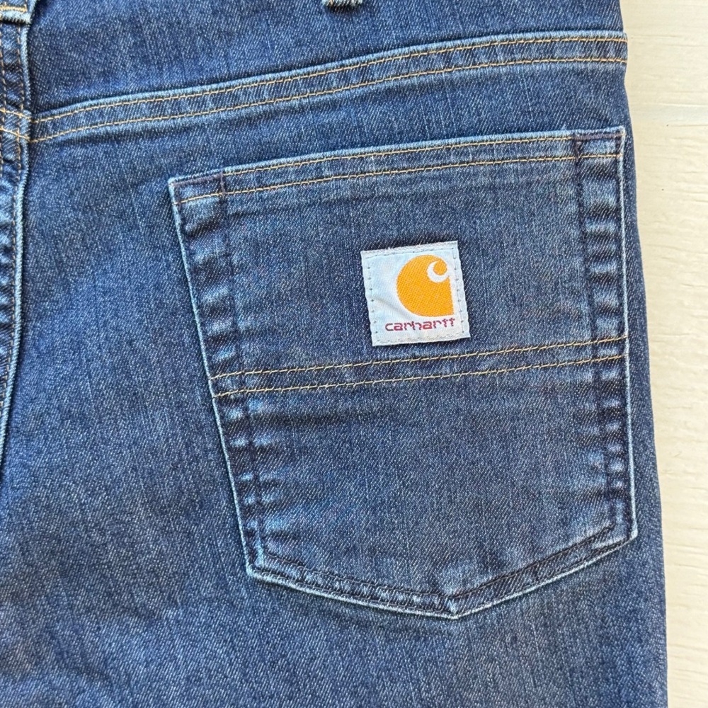 Carhartt Relaxed Fit Jeans Women 12R Dark Wash NWOT Durable Cotton Blend Denim - Picture 5 of 12